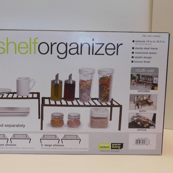 Smart Design Shelf Organizer - Extendable 4 Piece Set Extendable - Picture 4 of 4